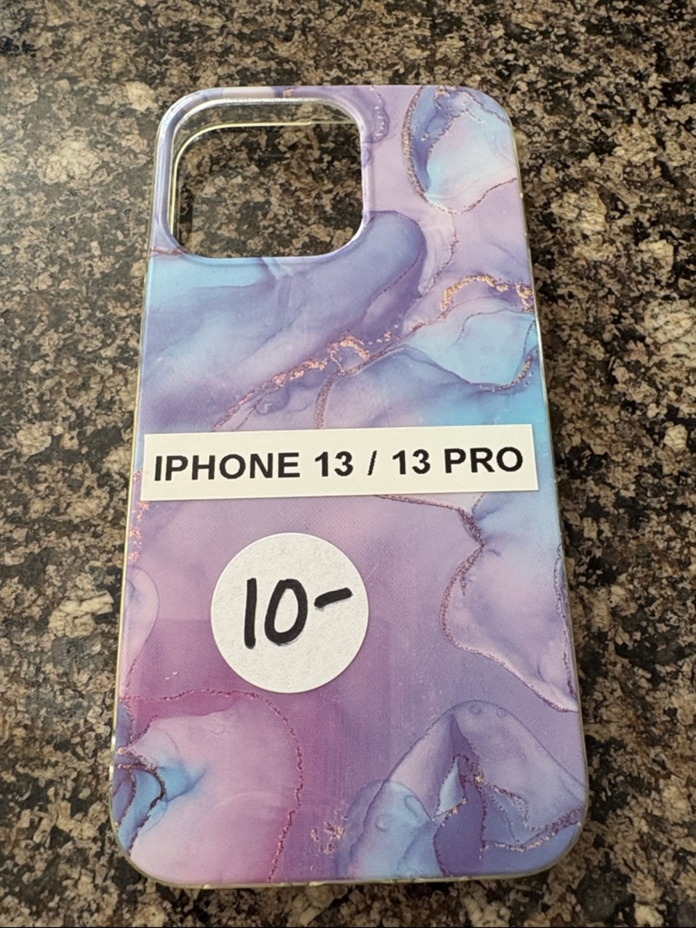 Purple Marble Protective Case for iPhone 13 / 13 Pro